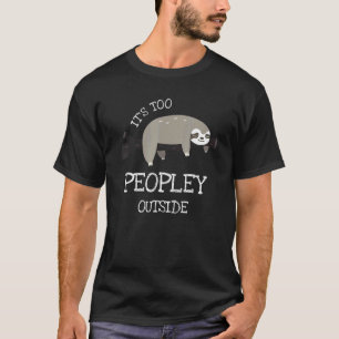 Camiseta Preguiçoso É Muito Cheio de Gente Fora Animal de