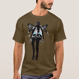 Camiseta Preguiçoso Esqueleto Fada Borboleta Gótico y2k Ha