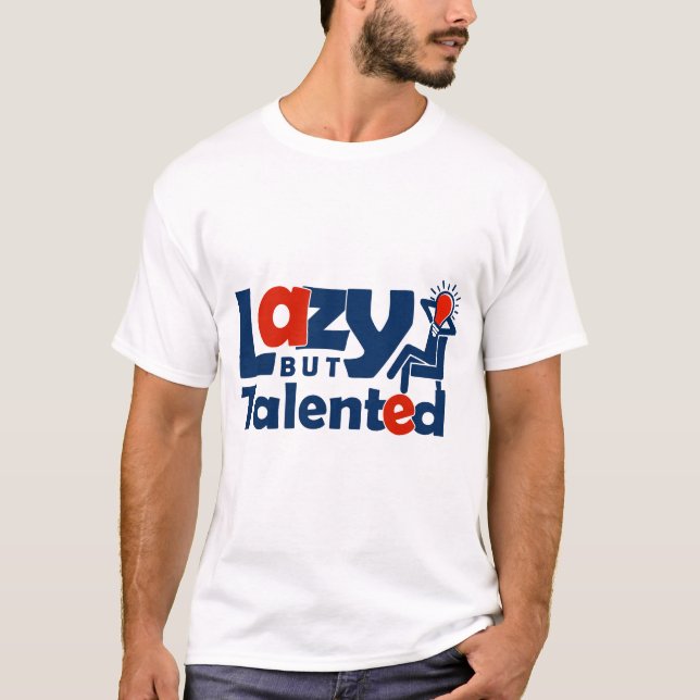 Camiseta Preguiçoso Mas Talentoso (Frente)