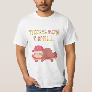 Camiseta Preguiçoso no skate, é assim que eu faço o jogo
