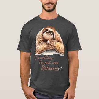 Camiseta preguiçoso relaxando vezes preguiçoso e engraçado