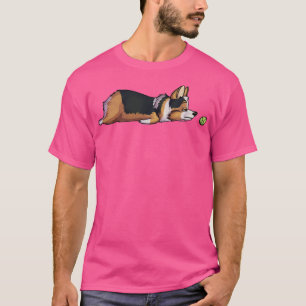 Camiseta Preguiçoso Trudô Redhead Tricolor Corgi Gori dog G