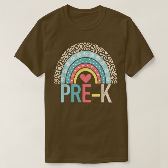Camiseta Prek Rainbow De Volta À Escola Professora Boys G (Frente do Design)