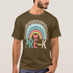 Camiseta Prek Rainbow De Volta À Escola Professora Boys G