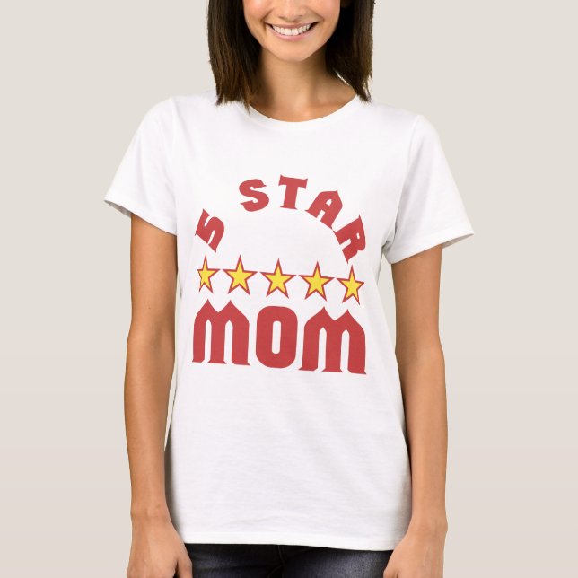 Camiseta Premie a Mãe com 5 Estrelas (Frente)