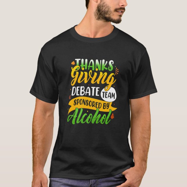 Camiseta Prêmio de Álcool da Equipe de Ação de Graças (Frente)