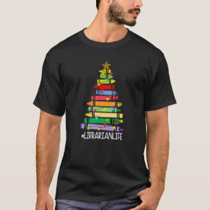 Camiseta Prêmio de Árvore de Natal da Bibliotecária