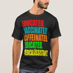 Camiseta Prêmio de Assistente Médico Mascarado e Vacinado