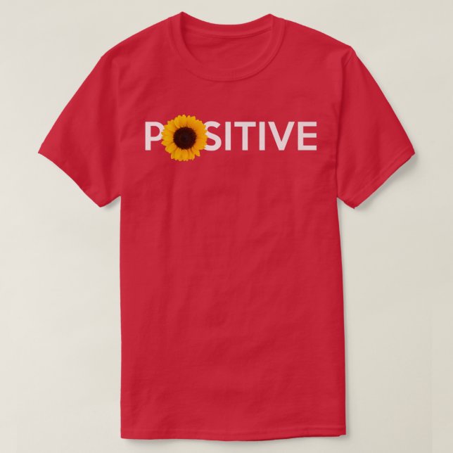 Camiseta Prêmio de girassol positivo (Frente do Design)