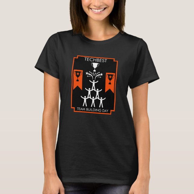 Camiseta Prêmio de Trabalho da Equipe do Funcionarios Corpo (Frente)