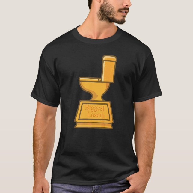 Camiseta Prêmio De Troféus De Banheira Para Maior Gag De Pe (Frente)