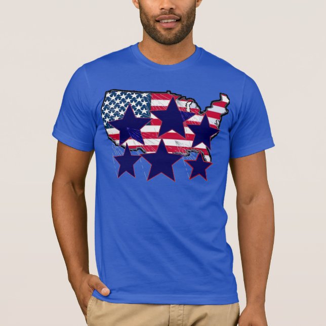 Camiseta Prêmio do TBA vencedor do mapa americano com estre (Frente)