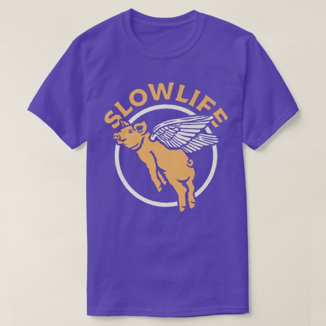 Camiseta Prêmio para Porcos Voadores de Lentidão (Frente do Design)