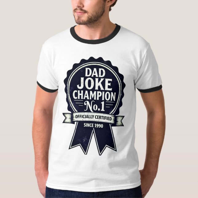 Camiseta prêmio Vintage "Pai Champion No. 1" (Frente)