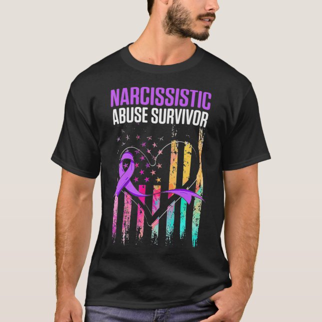 Camiseta Premiu Sobrevivente de Consciência do Abuso Narcis (Frente)