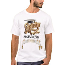 Premium 3D Gold Personalized Graduation T-Shirt 26