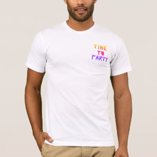 Camiseta Premium branco Hora da Parte Celebração da Par