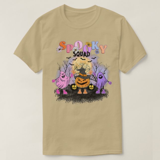 Camiseta Premium da abóbora do fantasma do Halloween (Frente do Design)