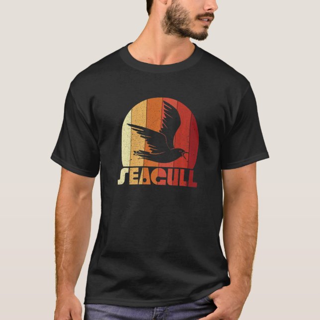 Camiseta Premium de Seagull Retro (Frente)