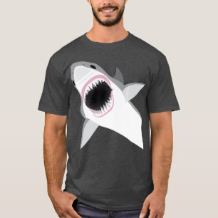 Camiseta Premium de Shark Branco com Excelente a saltar