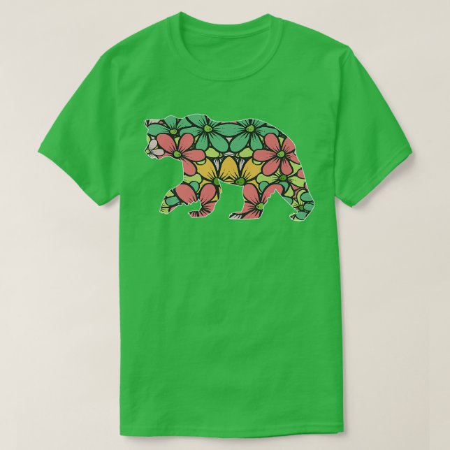 Camiseta Premium do Urso Flor 736 (Frente do Design)