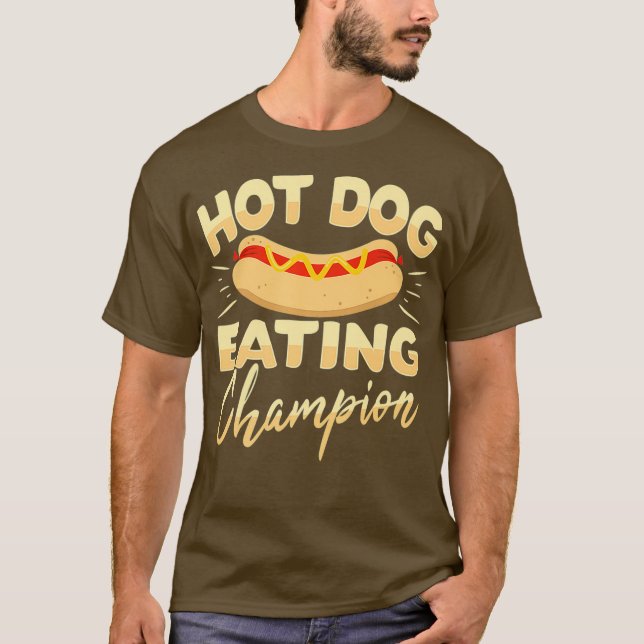Camiseta Premium Engraçado de Comida de Cachorro Quente (Frente)