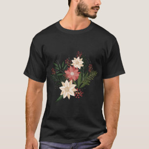 Camiseta premium moderno botânico natal feriado