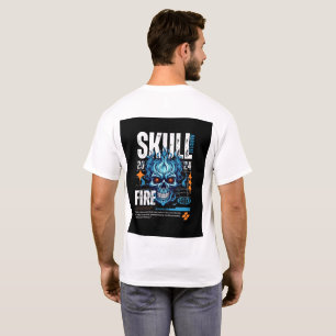 Camiseta Premium Oversized Skull Fire 2026 com Imp