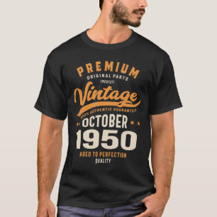Camiseta Premium Vintage original outubro de 1950 Aniversá