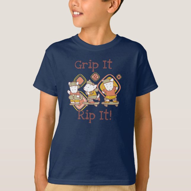 Camiseta Prenda-o e rasgue-o que Skateboarding (Frente)