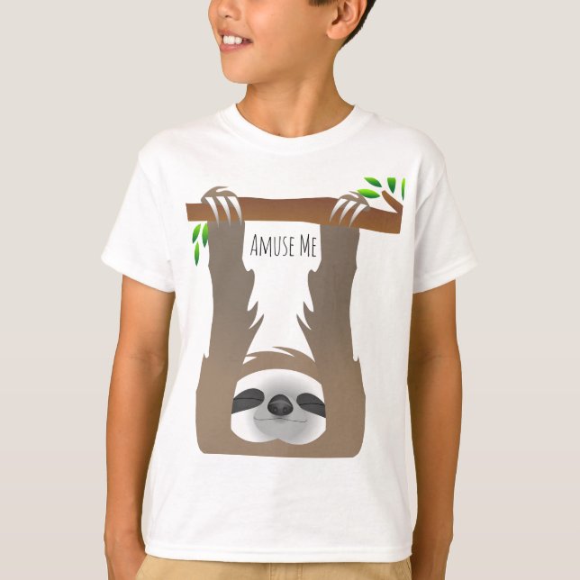 Camiseta Prendendo A Lama De Dormir Castanho Me Amuse (Frente)