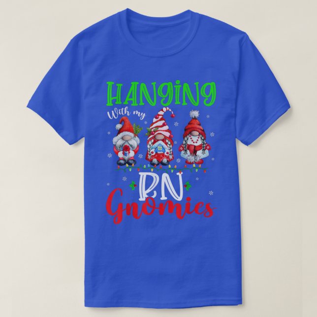 Camiseta Prendendo Com Meu Gnomo De Gnomos De RN Luz De Xma (Frente do Design)