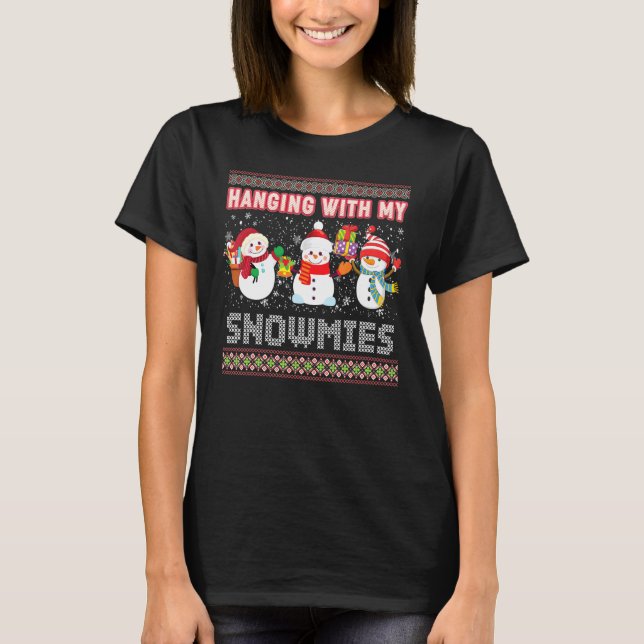 Camiseta Prendendo Com Meus Neves Feio Doce Natal Sn (Frente)