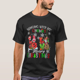 Camiseta Prendendo com meus nômades Feliz Natal Gnomos Lov