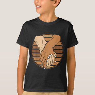 Camiseta Prendendo mãos História Negra Mês BLM Melanin Coup