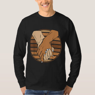 Camiseta Prendendo mãos História Negra Mês BLM Melanin Coup