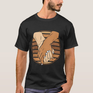 Camiseta Prendendo mãos História Negra Mês BLM Melanin Coup