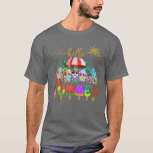 Camiseta Prendendo-Me Com As Minhas Férias De Verão Gnomias