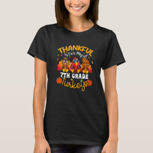 Camiseta Prendendo-me com meus Obrigados Turkeys 7 para o M