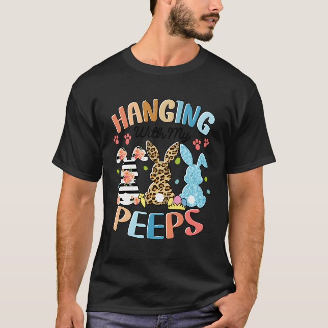 Camiseta Prendendo-Me Com O Leopardo Do Dia Da Páscoa Do Co (Frente)