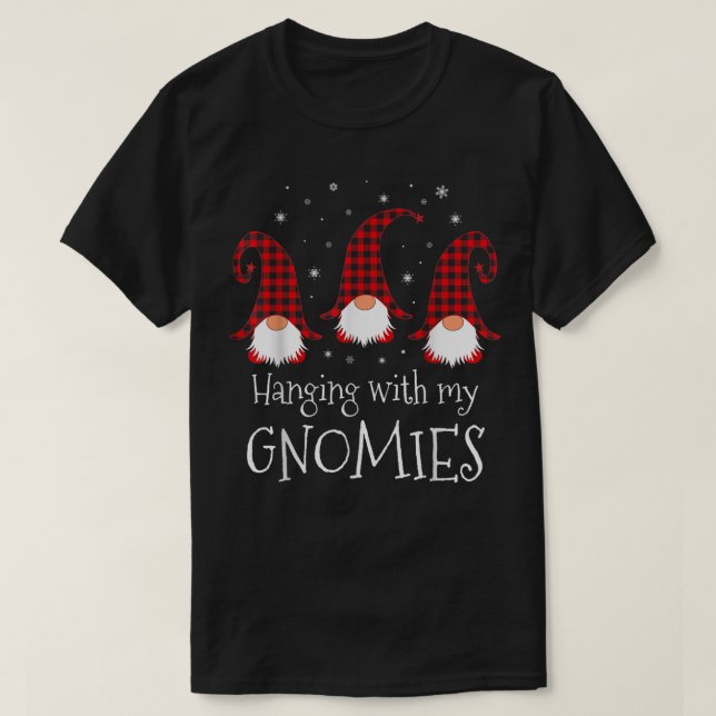 Camiseta Prendendo-me com o meu Gno de Natal do Jardim Xadr (Frente do Design)