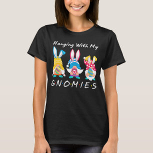 Camiseta Prendendo-Me Com O Meu Gnomies Bunny Egg Caçando G