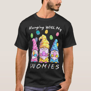 Camiseta Prendendo-Me Com O Meu Gnomies Bunny Egg Caçando G
