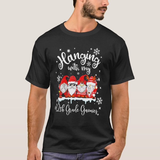 Camiseta Prendendo-Me Com Os Meus Gnomos 12 da Grama dos Gn (Frente)