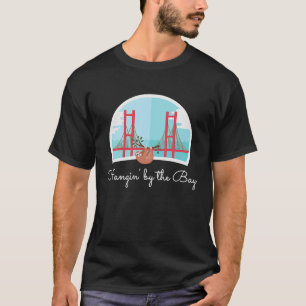 Camiseta Prendendo-se pela Baía Sloth Ouro Gate San Francis