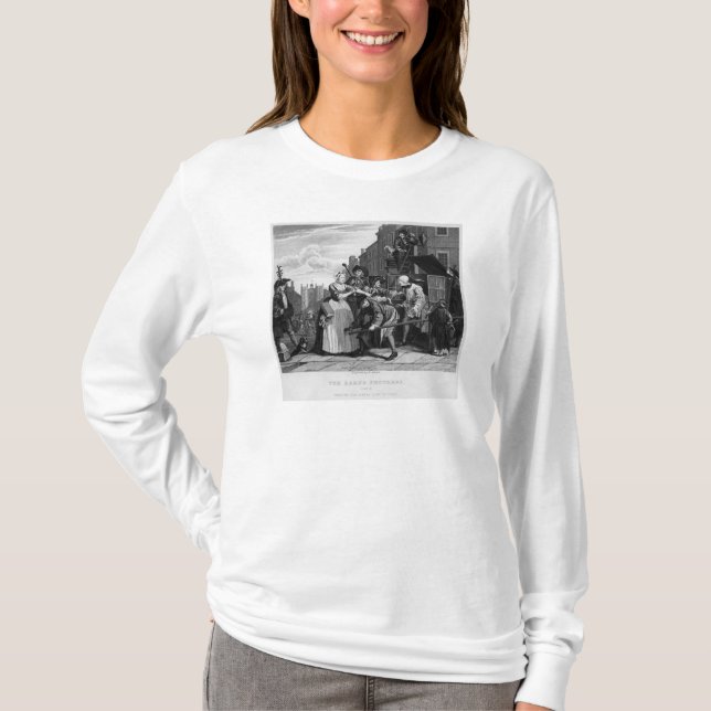 Camiseta Prendido para o débito, placa V (Frente)