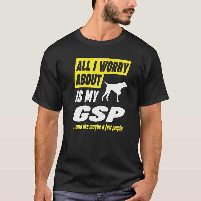Camiseta Preocupa-se com o cão-mor alemão Shorthired (Frente)
