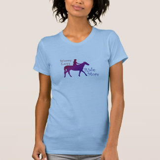 Camiseta Preocupação menos passeio mais amantes do cavalo