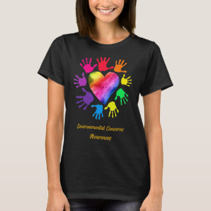 Camiseta Preocupações ambientais Mãos de Consciência
