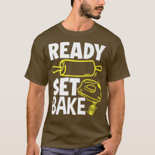 Camiseta Preparado Conjunto de Assares Funny Baker Baking L